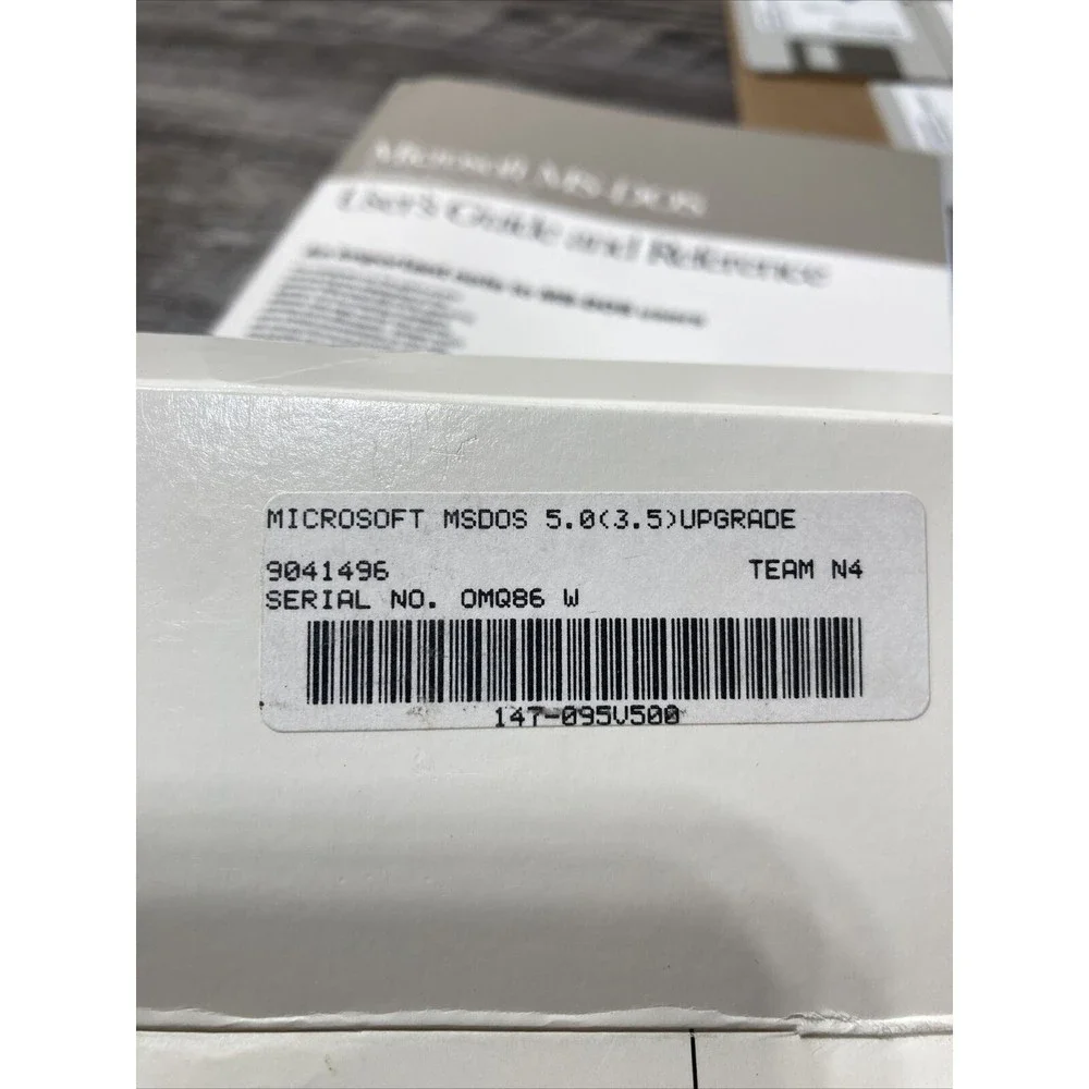VINTAGE MICROSOFT MS-DOS 5 UPGRADE 5.25